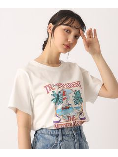 【洗える/プチプラ】コンパクト プリントTシャツ