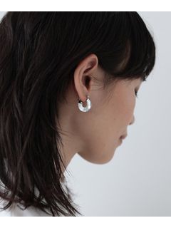 クリアシェルリングピアス