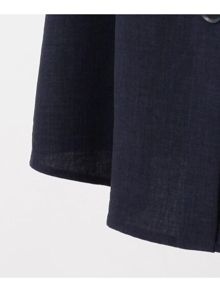 ◆【WEB限定サイズあり】リネンタッチフロントボタンスカート（ひざ丈スカート）grove（グローブ）  05