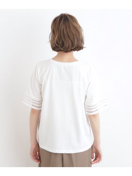 【洗える・接触冷感・UV】袖刺繍デザインTシャツ（カットソー・プルオーバー）grove（グローブ）  11