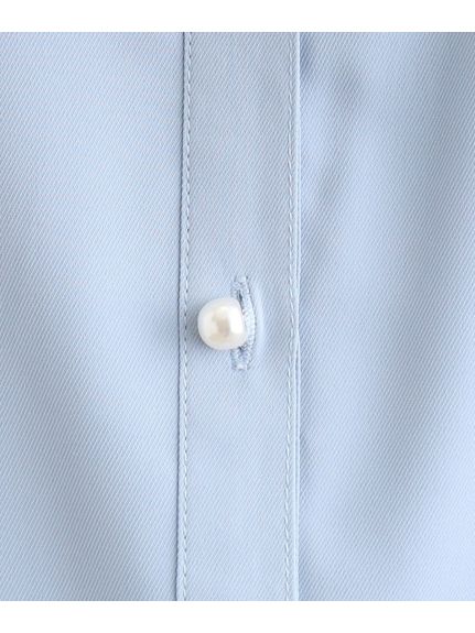 【洗える・防シワ・UVカット】パール調釦とろみシャツ（シャツ・ブラウス）grove（グローブ）  08