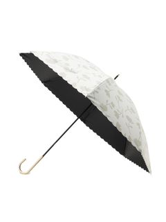 フラワーシャドウパール日長傘【晴雨兼用】【遮光率・UVカット率100％、UPF50＋】