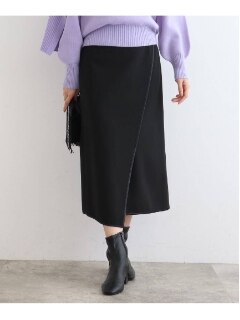 ◆【褒められスカート/洗える/日本製】ラップデザインスカート
