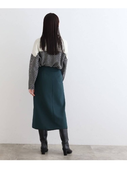 ◆【褒められスカート/洗える/日本製】ラップデザインスカート（ひざ丈スカート）INDIVI（インディヴィ）  39