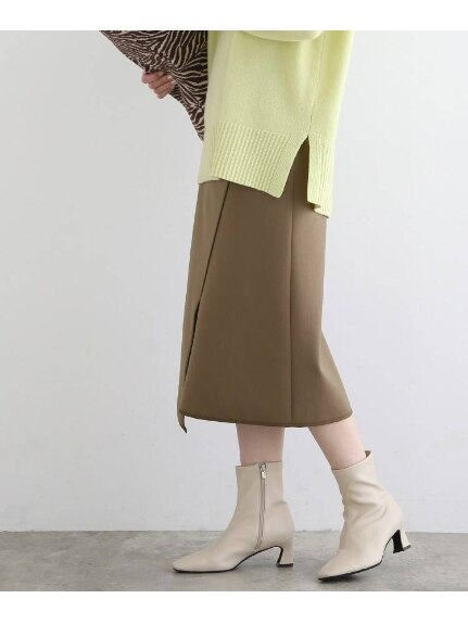 ◆【褒められスカート/洗える/日本製】ラップデザインスカート（ひざ丈スカート）INDIVI（インディヴィ）  45
