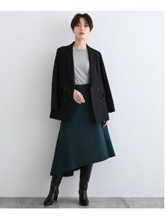 【褒められスカート/洗える/日本製】アシンメトリーフレアースカート