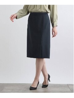 ◆【日本製/洗える/UVケア】ウールライクラップ風ストレートスカート