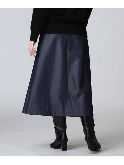 ◆【日本製】ウールデニムパンツスカート（ひざ丈スカート）INDIVI（インディヴィ）  10