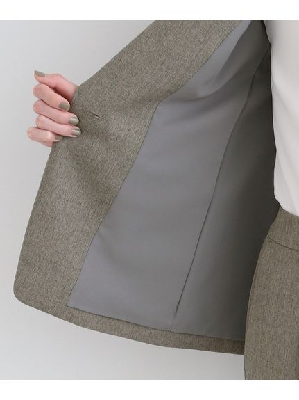 【定番スーツ/洗える/メランジ】ウールライクテーラードジャケット（ジャケット（単品））INDIVI（インディヴィ）  09