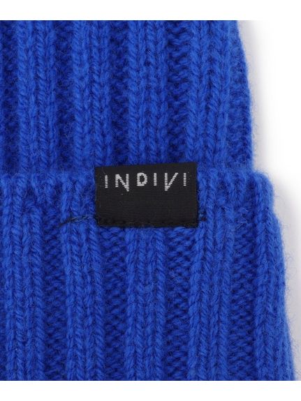 【ウール混】シンプルニット帽（帽子）INDIVI（インディヴィ）  03