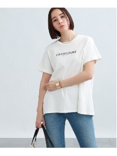 【コットン100％/洗える】AラインフレンチロゴTシャツ