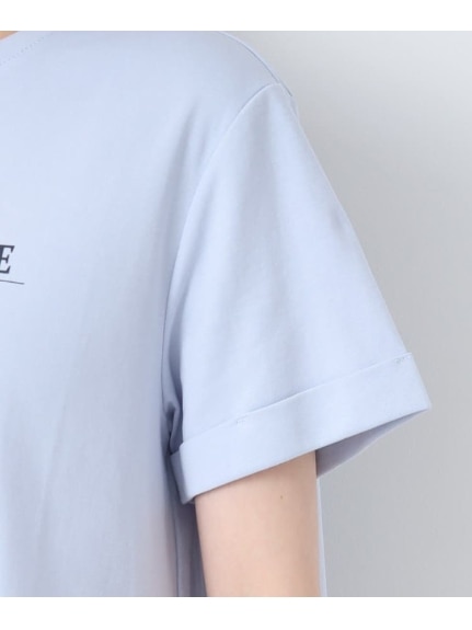 【コットン100％/洗える】AラインフレンチロゴTシャツ（カットソー・プルオーバー）INDIVI（インディヴィ）  06