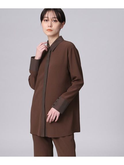 Alinoma】【SETUP可能/日本製】楊流セミロングシャツINDIVI