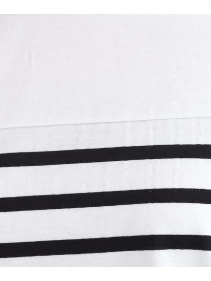【洗える／ボーダー柄／日本製】アシメデザインTシャツ（Tシャツ）INDIVI（インディヴィ）  05