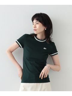 【LACOSTE】スリムフィットリブ衿Tシャツ