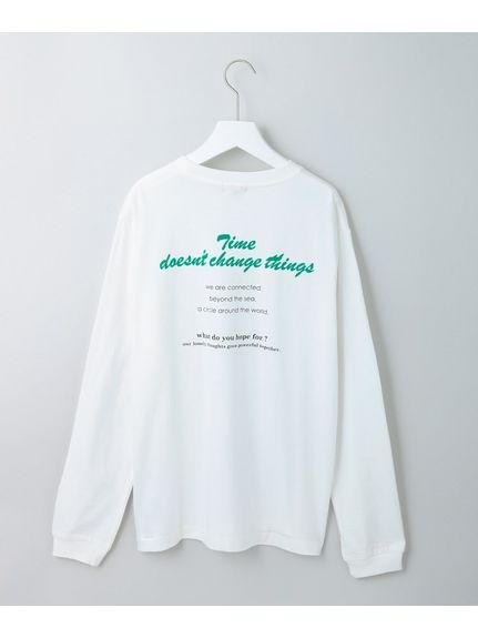 【WORLD for the World】バックロゴ ロングTシャツ（カットソー・プルオーバー）INDIVI（インディヴィ）  01