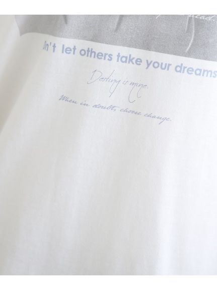 【LIFE】オーガニック メッセージロゴロングTシャツ（カットソー・プルオーバー）INDIVI（インディヴィ）  09