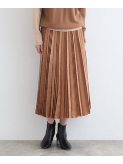 【日本製】スエード調プリーツスカート