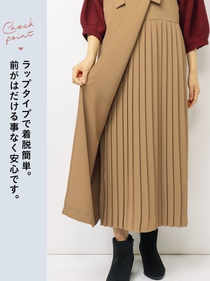 大きいサイズ サイドプリーツジャンパースカート（ジャンパースカート）SMILELAND（スマイルランド (Lー10L)）  02