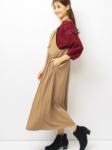 大きいサイズ サイドプリーツジャンパースカート（ジャンパースカート）SMILELAND（スマイルランド (Lー10L)）  11