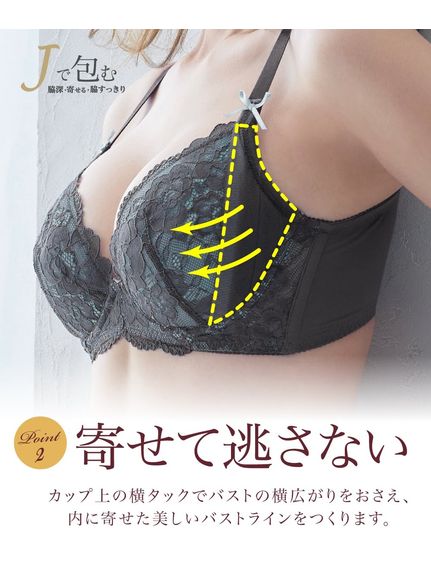 バストがきれいに見える脇高タック入りブラジャー・ショーツセット（トリンプ）（ブラ＆ショーツセット）SMILELAND（インナー・下着）（スマイルランド（インナー・シタギ）） 0 05