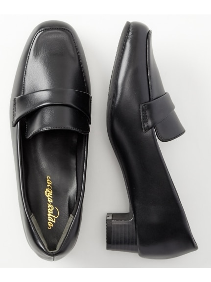【ゆったり幅広】ブラックスクエアトゥローファーパンプス（制菌・消臭中敷）（選べるワイズ）（ローファーシューズ）SMILELAND（靴・バッグ）（スマイルランド（クツ・バッグ）） 0 11