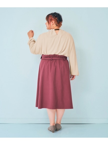 大きいサイズ　ボックスタックフレアスカート（ひざ丈スカート）SMILELAND（スマイルランド (Lー10L)）  17