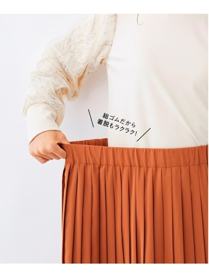 大きいサイズ　プリーツスカート（ひざ丈スカート）SMILELAND（スマイルランド (Lー10L)）  03