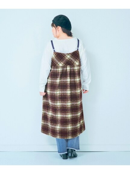 大きいサイズ　よくのびる裾フリンジソフトフレアデニムパンツ（ゆったりヒップ）（ワイドパンツ・ガウチョパンツ）SMILELAND（スマイルランド (Lー10L)）  39