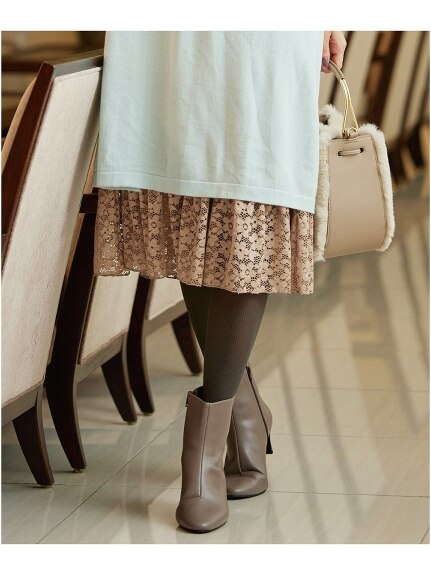 大きいサイズ　裾レースぺチスカート（OtonaSMILE）（ロング丈・マキシ丈スカート）SMILELAND（スマイルランド (Lー10L)）  01