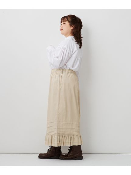 大きいサイズ 綿100％スカート見えする裾フリルワイドパンツ（ゆったりヒップ）（ワイドパンツ・ガウチョパンツ）SMILELAND（スマイルランド (Lー10L)）  21