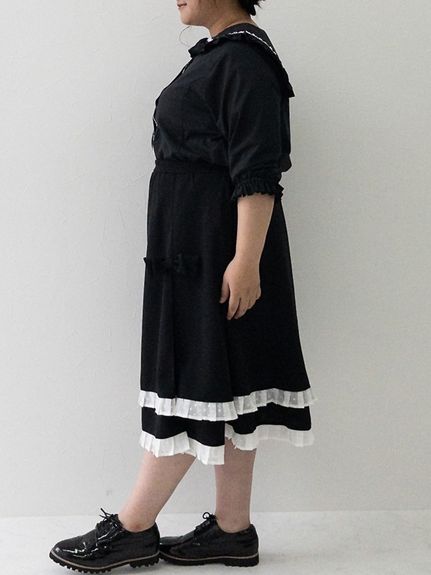 大きいサイズ リボンデコレーションスカート（ひざ丈スカート）SMILELAND（スマイルランド (Lー10L)）  16