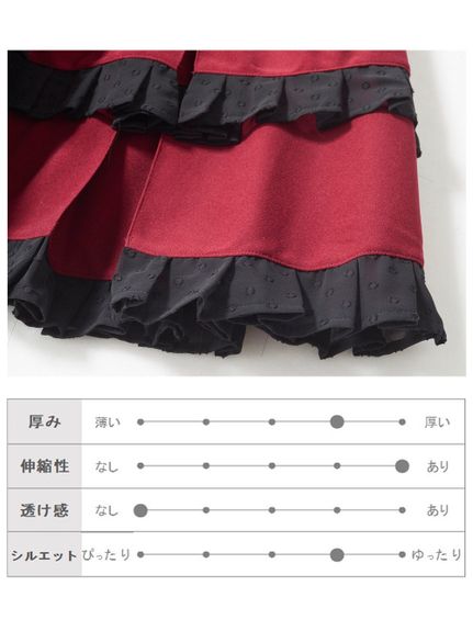 大きいサイズ リボンデコレーションスカート（ひざ丈スカート）SMILELAND（スマイルランド (Lー10L)）  18