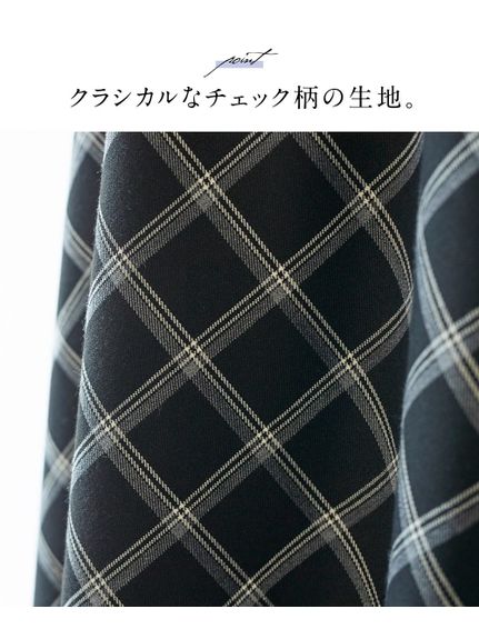 大きいサイズ フレアギャザースカート（ゆったりヒップ）（ひざ丈スカート）SMILELAND（スマイルランド (Lー10L)）  04