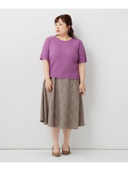 大きいサイズ フレアギャザースカート（ゆったりヒップ）（ひざ丈スカート）SMILELAND（スマイルランド (Lー10L)）  17