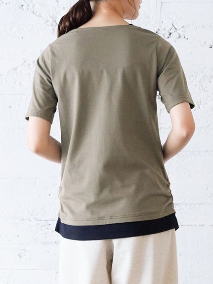 大きいサイズ　綿混重ね着風Tシャツ/ディズニー（Tシャツ）SMILELAND（スマイルランド (Lー10L)）  16