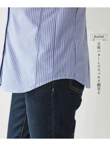大きいサイズ　形態安定半袖ギャザーシャツ（シャツ・ブラウス）SMILELAND（スマイルランド (Lー10L)） 0 05