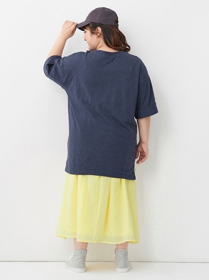 大きいサイズ　表面感で楽しむ綿100％ビッグシルエットＴシャツ（Tシャツ）SMILELAND（スマイルランド (Lー10L)）  19