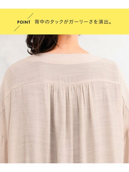 大きいサイズ シアー素材ガウンシャツ（シャツ・ブラウス）SMILELAND（スマイルランド (Lー10L)）  10