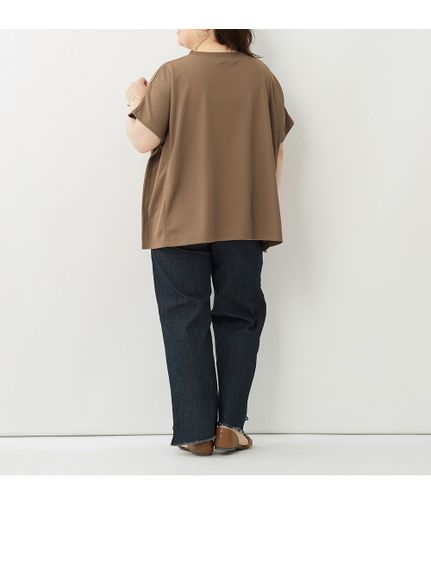 大きいサイズ シルエットがきれいな裾カットオフデニム（ゆったりヒップ）（デニムパンツ・ジーンズ）SMILELAND（スマイルランド (Lー10L)）  11