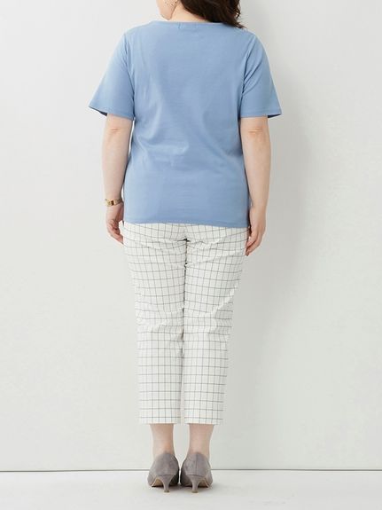 大きいサイズ フロント2重仕立ての半袖Tシャツ（Tシャツ）SMILELAND（スマイルランド (Lー10L)）  17