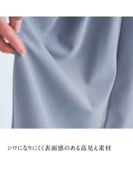 大きいサイズ　6枚ハギのカットソーフレアスカート（ミディアム丈）（ゆったりヒップ）（ひざ丈スカート）SMILELAND（スマイルランド (Lー10L)） 0 17