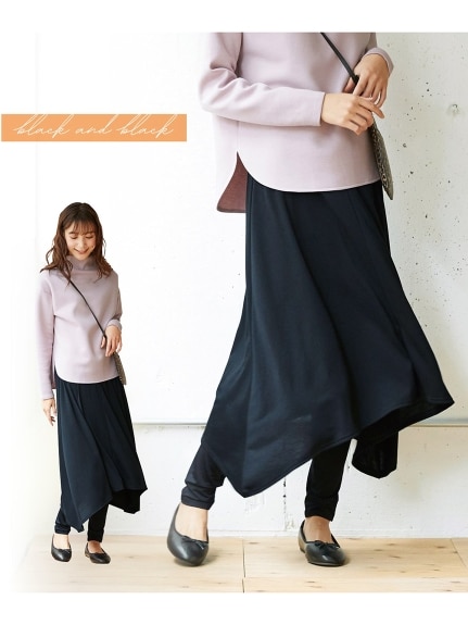 大きいサイズ レギンス付スカート（ひざ丈スカート）SMILELAND（スマイルランド (Lー10L)）  06