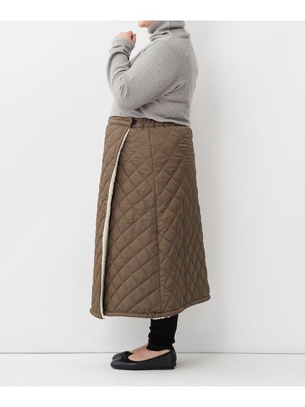大きいサイズ 裏ボアロングラップスカート（ゆったりヒップ）（ひざ丈スカート）SMILELAND（スマイルランド (Lー10L)）  13