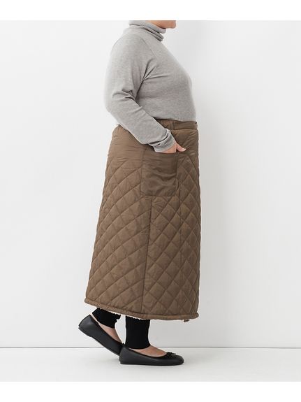大きいサイズ 裏ボアロングラップスカート（ゆったりヒップ）（ひざ丈スカート）SMILELAND（スマイルランド (Lー10L)）  14