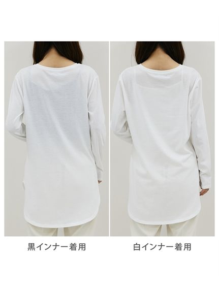 大きいサイズ 【レイヤードでも使える】フィッシュテールロングＴシャツ（Tシャツ）SMILELAND（スマイルランド (Lー10L)）  38