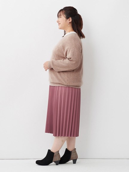 大きいサイズ プリーツスカート（ゆったりヒップ）（ひざ丈スカート）SMILELAND（スマイルランド (Lー10L)）  15