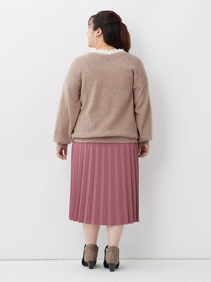 大きいサイズ プリーツスカート（ゆったりヒップ）（ひざ丈スカート）SMILELAND（スマイルランド (Lー10L)）  16