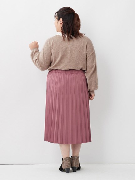 大きいサイズ プリーツスカート（ゆったりヒップ）（ひざ丈スカート）SMILELAND（スマイルランド (Lー10L)）  19