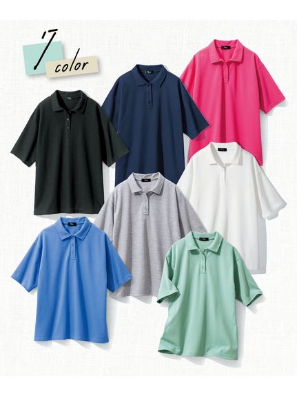 大きいサイズ　吸汗速乾・UVカットゆるシルエットポロシャツ（ポロシャツ）SMILELAND（スマイルランド (Lー10L)）  10